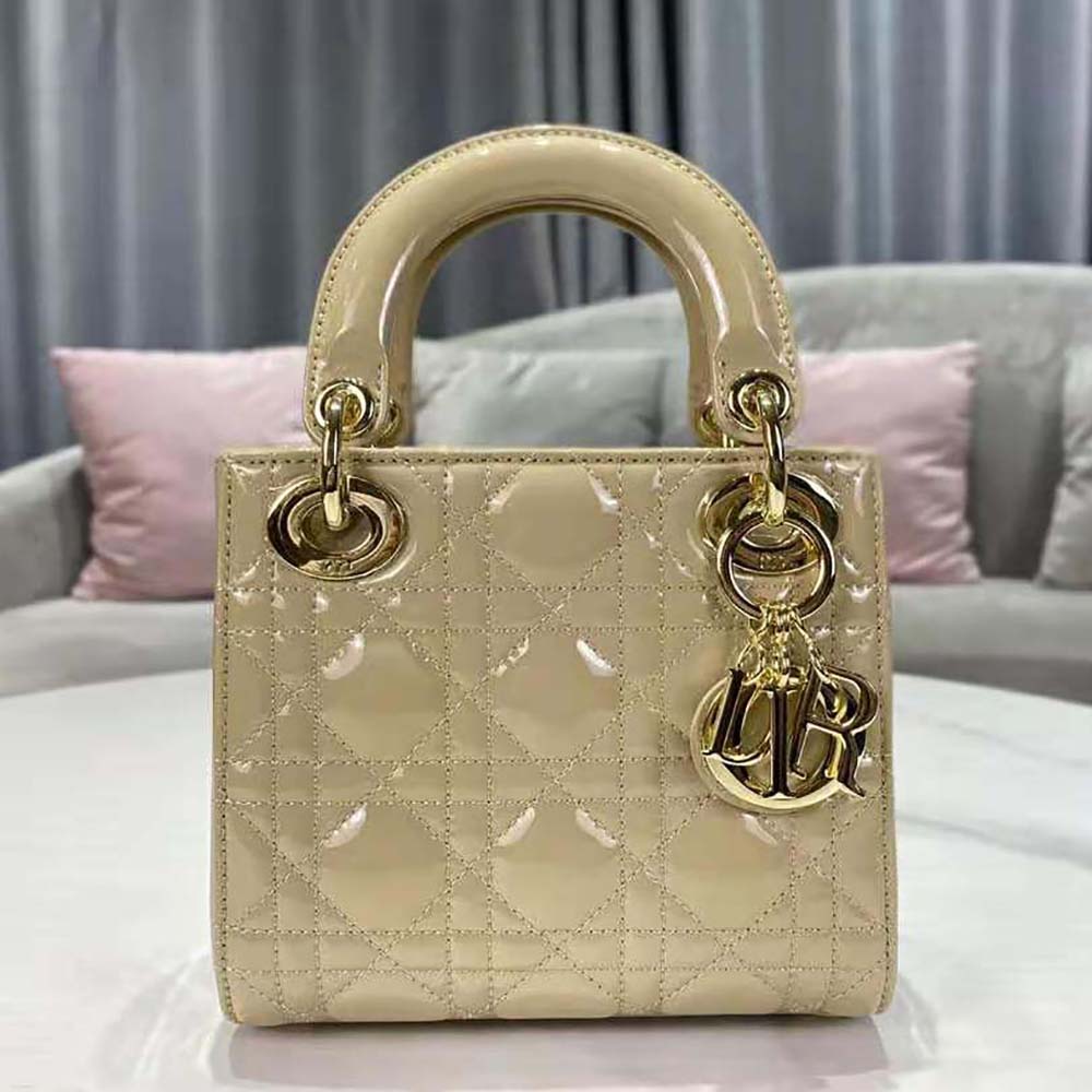 Small Lady Dior My ABCDior Bag Metallic GoldTone Cannage Calfskin DIOR #10 Small Lady Dior My ABCDior Bag Metallic GoldTone Cannage Calfskin DIOR